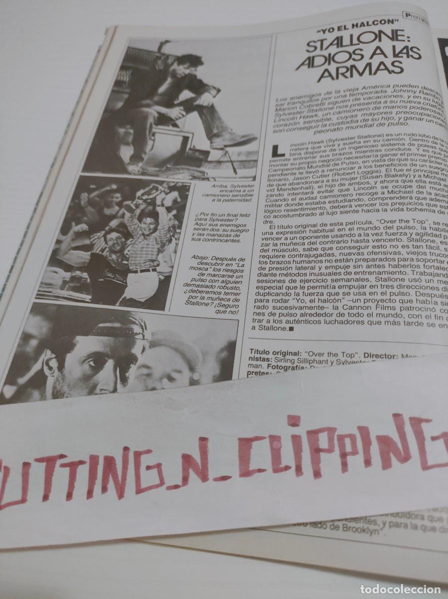 Coleccionismo de Revistas y Peri&oacute;dicos: Clipping RF8704 YO EL HALCON STALLONE