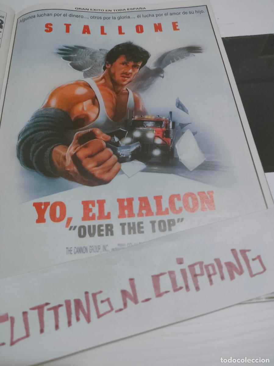 Coleccionismo de Revistas y Peri&oacute;dicos: Clipping RF8704 PUBLICIDAD YO EL HALCON STALLONE
