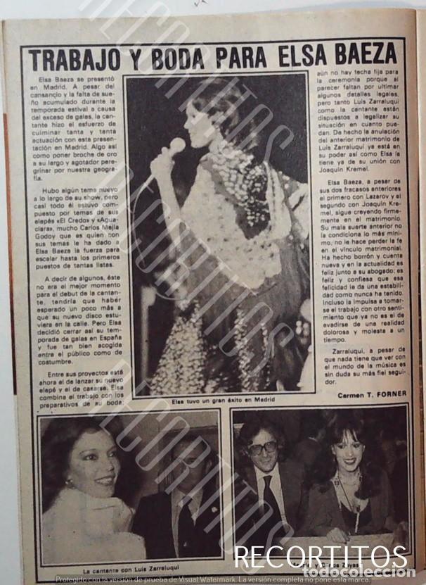 Coleccionismo de Revistas y Peri&oacute;dicos: elsa baeza massiel boda y disco