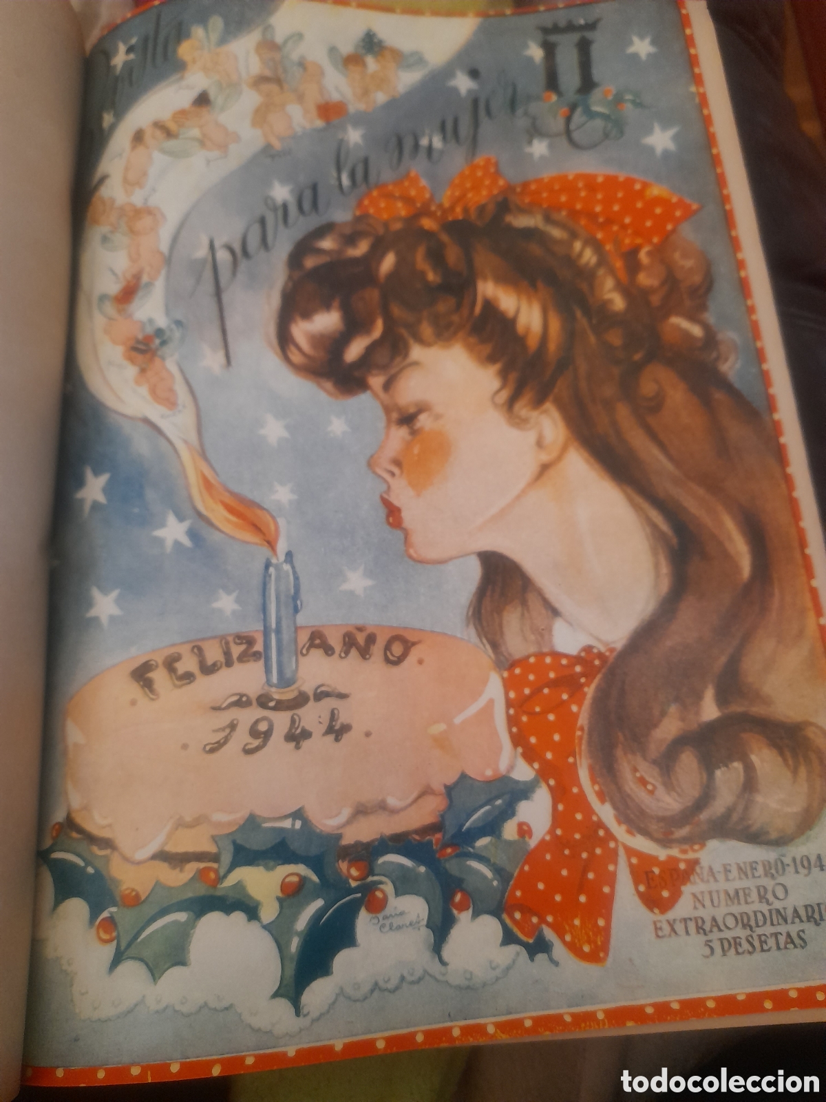 Coleccionismo de Revistas y Peri&oacute;dicos: Revistas Para la mujer de 1944 de Enero a Noviembre, 11 revistas encuadernadas