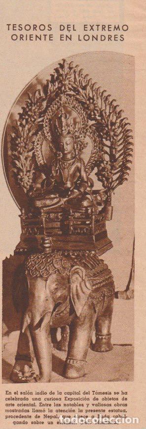 Coleccionismo de Revistas y Peri&oacute;dicos: * ARTE ORIENTAL * Buda procedente de Nepal - 1936