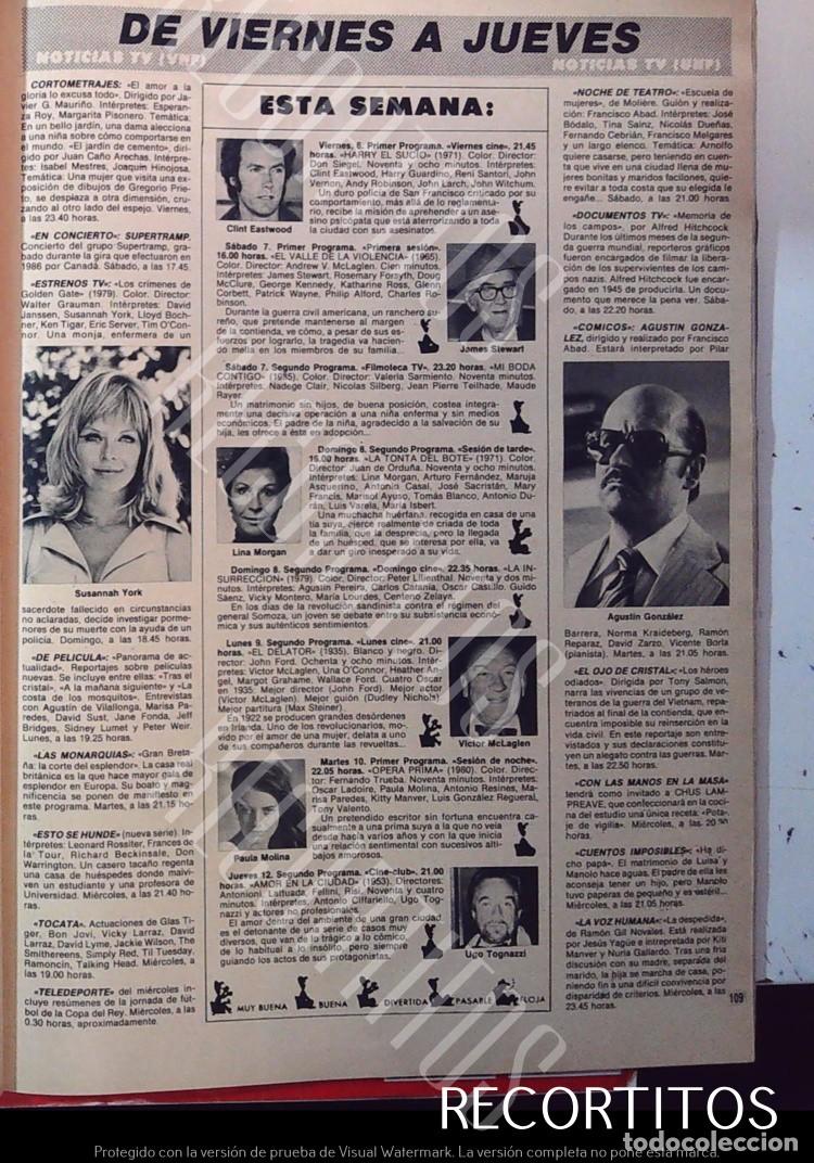 Coleccionismo de Revistas y Peri&oacute;dicos: LINA MORGAN SUSANNAH YORK AGUSTIN GONZALEZ UGO TOGNAZZI PAULA MOLINA