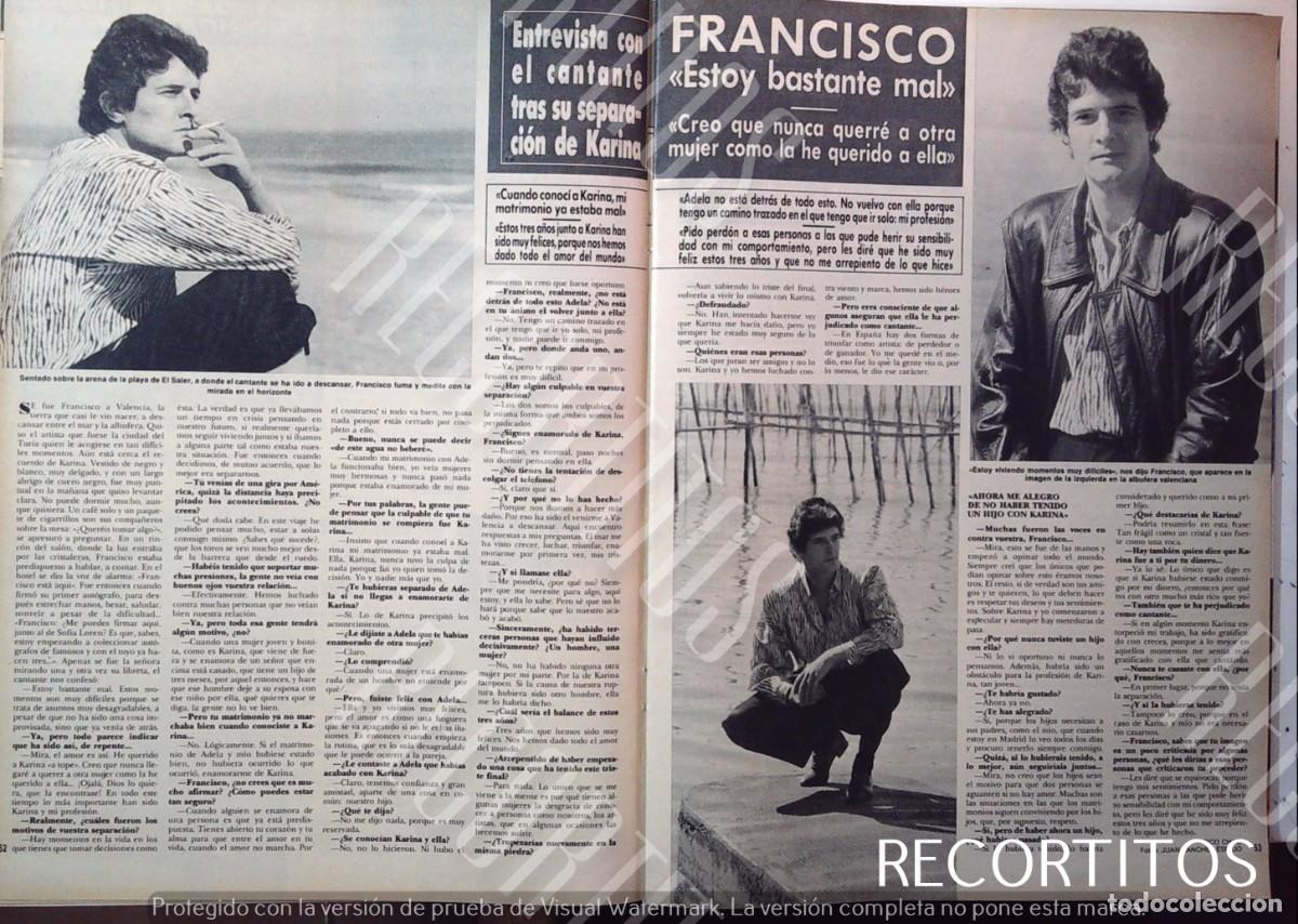 Coleccionismo de revistas y peri&oacute;dicos: FRANCISCO CANTANTE OTI FRANCISCA KARINA