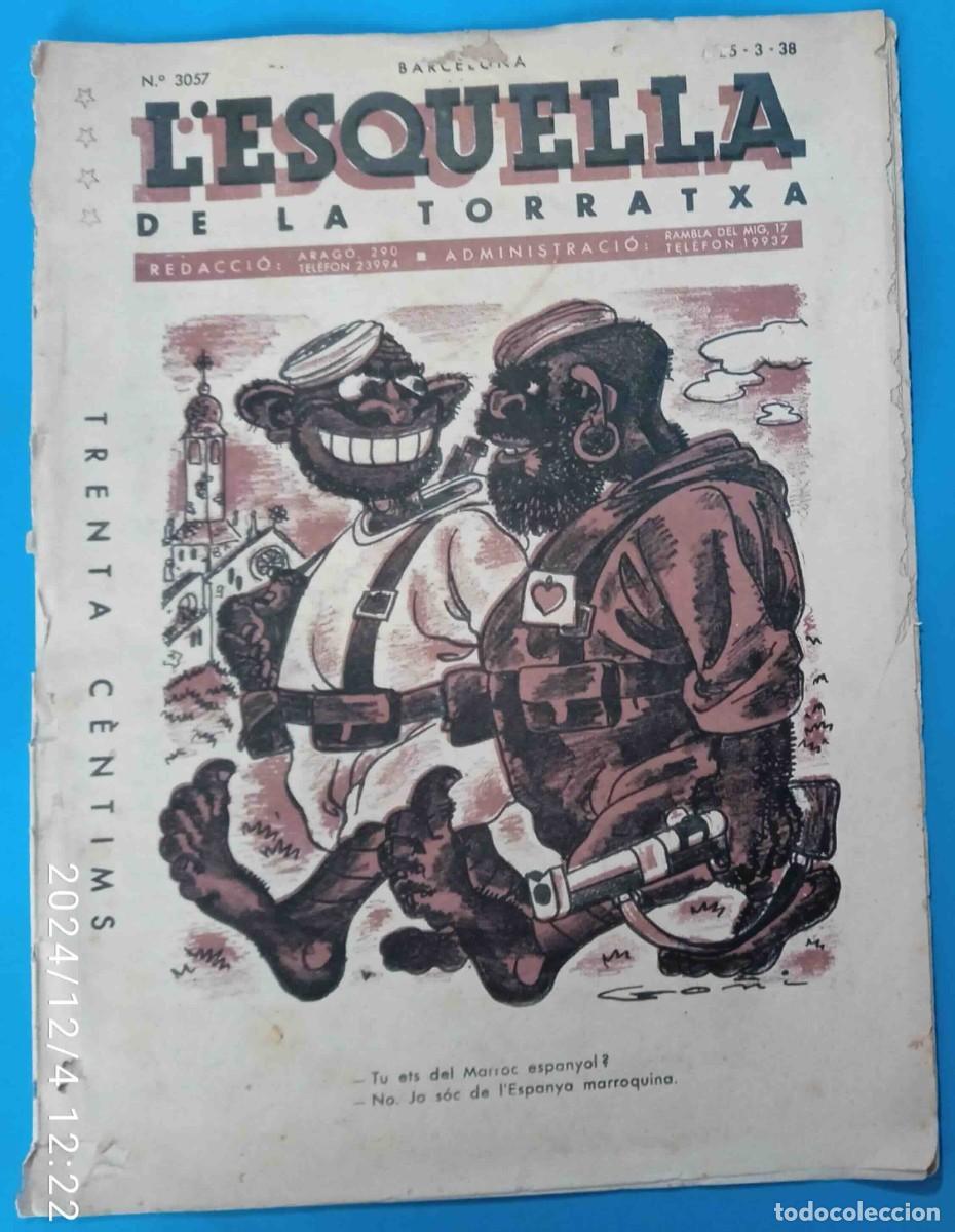 Coleccionismo de Revistas y Peri&oacute;dicos: L'ESQUELLA DE LA TORRATXA. N&ordm; 3057. 25 MAR&Ccedil; 1938.