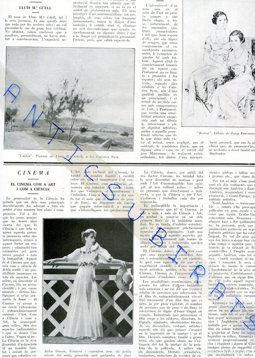 Coleccionismo de Revistas y Peri&oacute;dicos: REVISTA A&Ntilde;O 1935 JOSEP PRATMARSO LLUIS M. GUELL CACTUS ESQUI ORIOL CANALS POBLET UPSALA