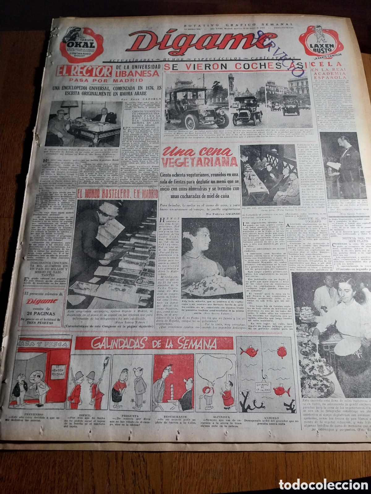Coleccionismo de Revistas y Peri&oacute;dicos: REVISTA 1957 CELA EN LA REAL ACADEMIA. HOMENAJE A JOSE MARIA DE COSSIO. MUERTE ACTOR ALFONSO MU&Ntilde;OZ