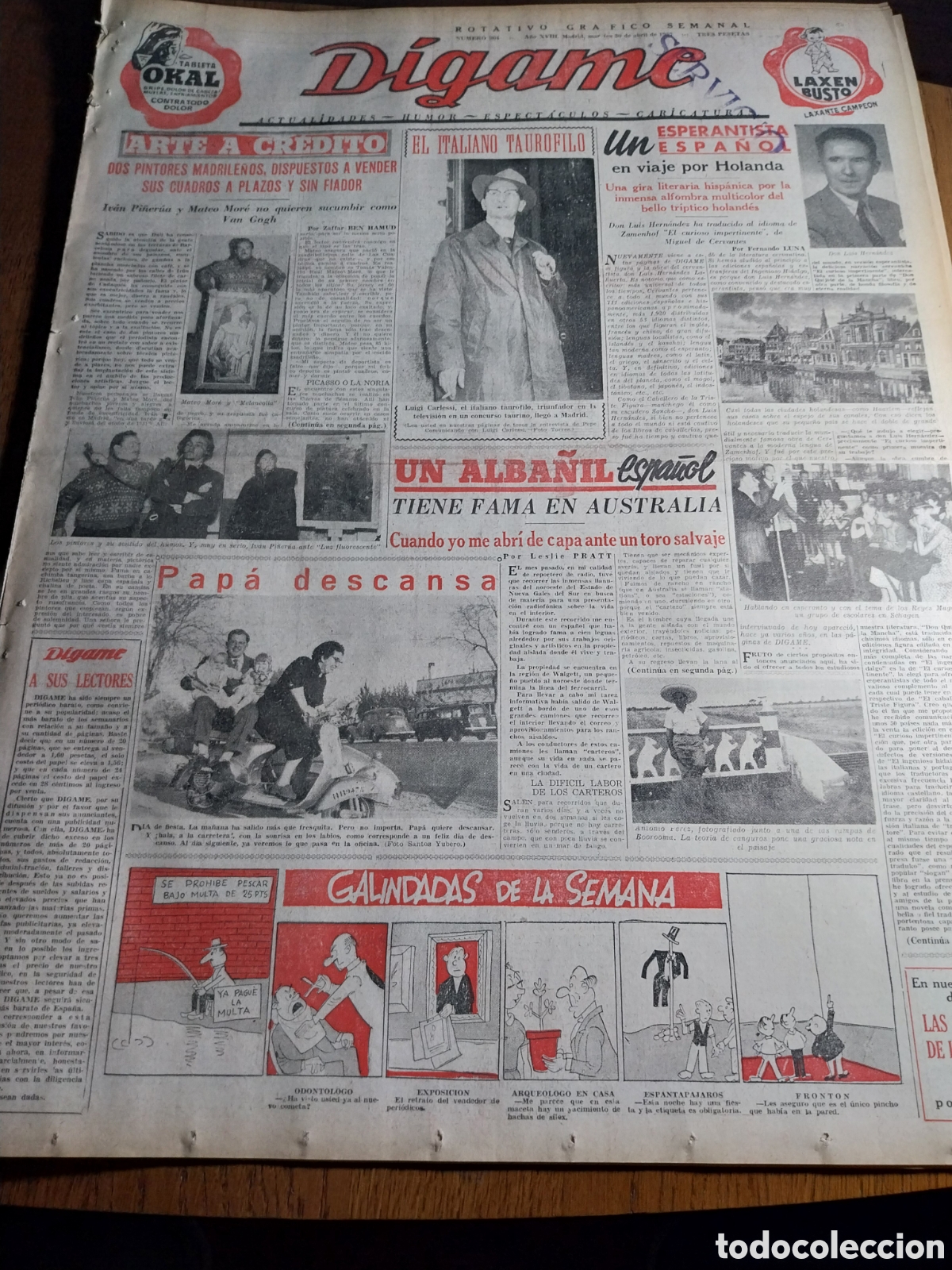 Sammeln von Zeitschriften und Zeitungen: REVISTA 1957 PE&Ntilde;A TAURINA EN INCA . JOSE GOMEZ GALLITO DATOS Y FOTOS INEDITOS.PONS CIRAC TALLISTA