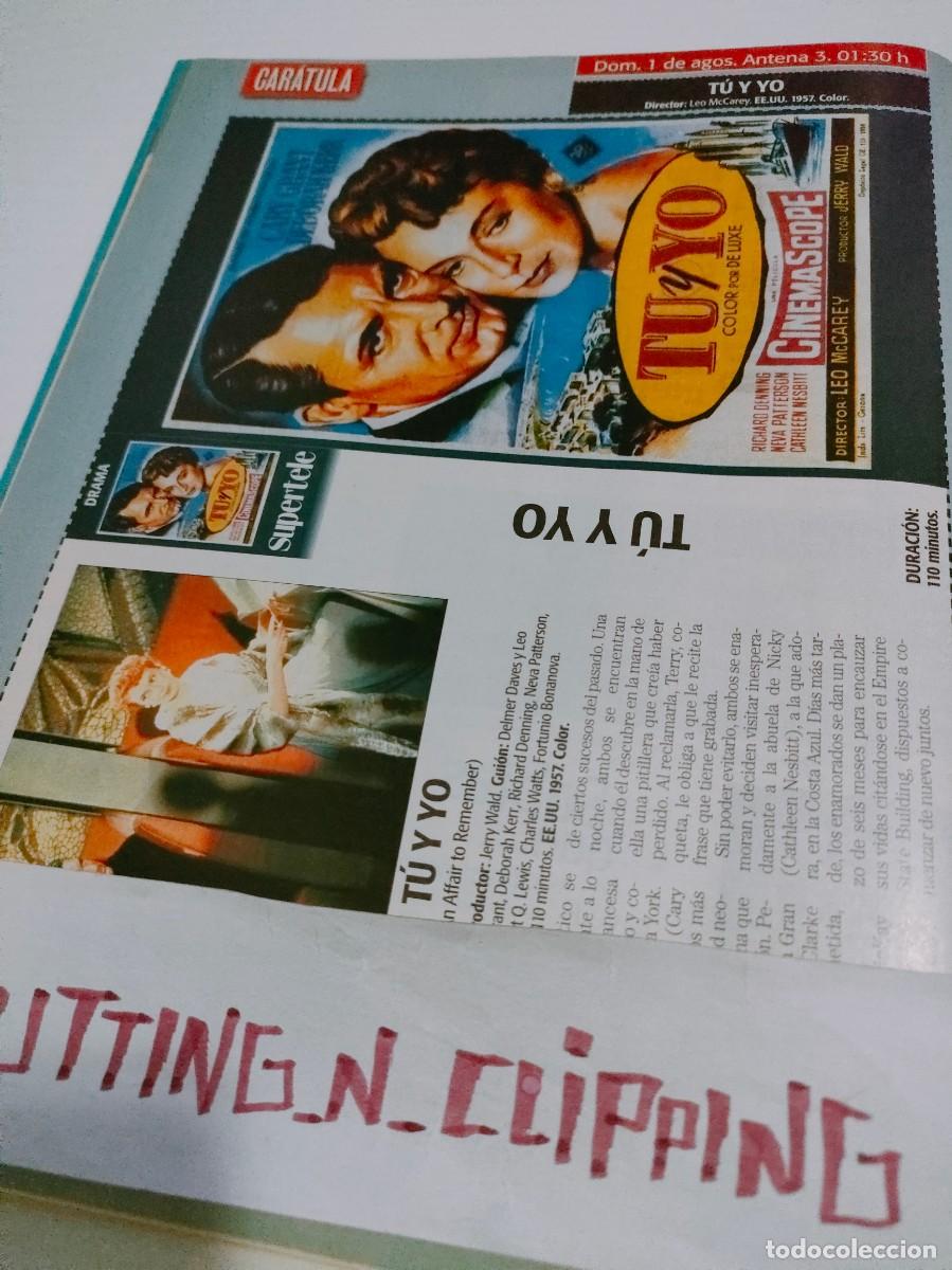 Coleccionismo de revistas y peri&oacute;dicos: Clipping ST043106 CARATULA TU Y YO CARY GRANT