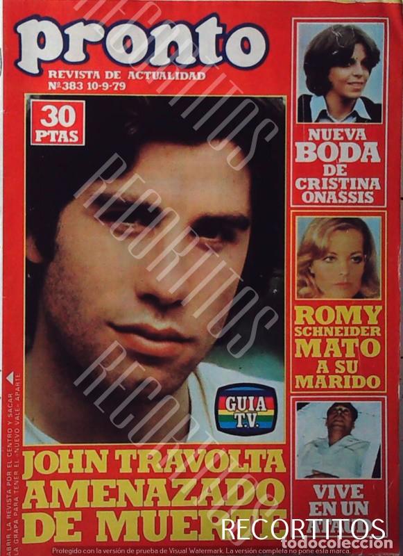 Coleccionismo de Revistas y Peri&oacute;dicos: JOHN TRAVOLTA recorte portada romy schneider