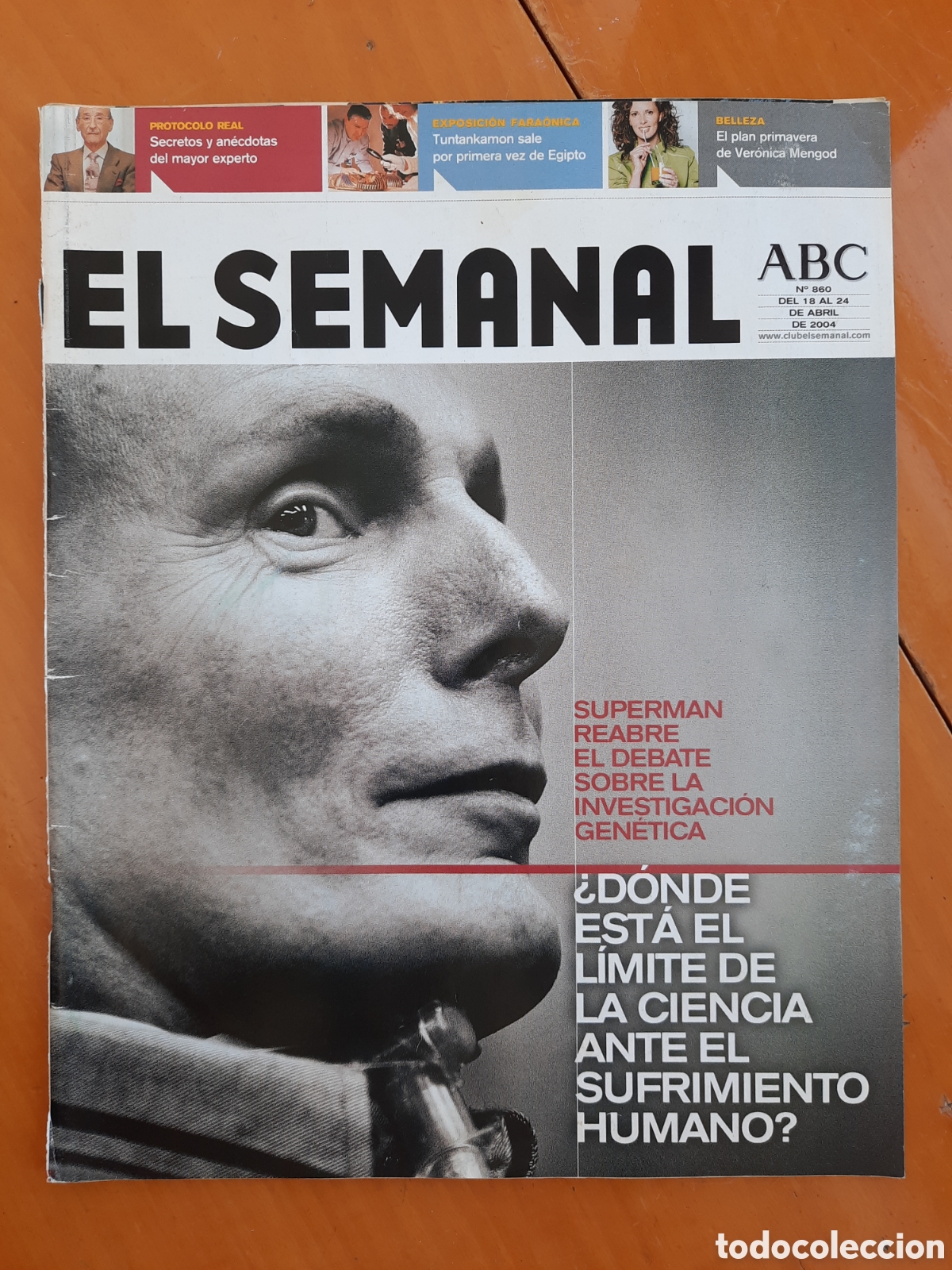 Coleccionismo de Revistas y Peri&oacute;dicos: REVISTA ABC &rdquo;EL SEMANAL&rdquo; NUMERO 860 ABRIL 2004 (CHRISTOPHER REEVES: SUPERMAN REABRE EL DEBATE SOBRE