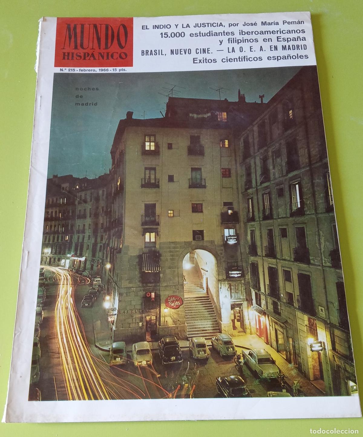Coleccionismo de Revistas y Peri&oacute;dicos: REVISTA MUNDO HISP&Aacute;NICO. N&ordm; 215, FEBRERO 1966. EL INDIO Y LA JUSTICIA