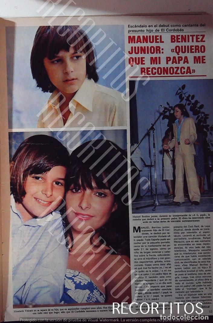 Collezionismo di Riviste e Giornali: MANUEL BENITEZ JUNIOR EL HIJO DE EL CORDOBES MANUEL BENITEZ