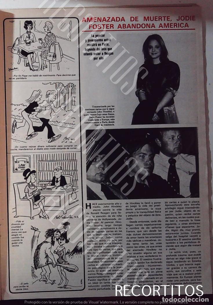 Collezionismo di Riviste e Giornali: JODIE FOSTER AMENAZADA DE MUERTE