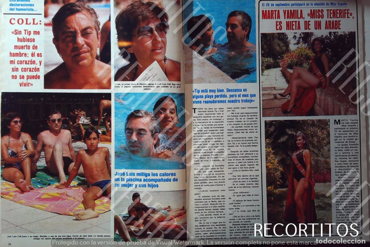Collezionismo di Riviste e Giornali: JOE LUIS COLL MARTA YAMILA MISS TENERIFE