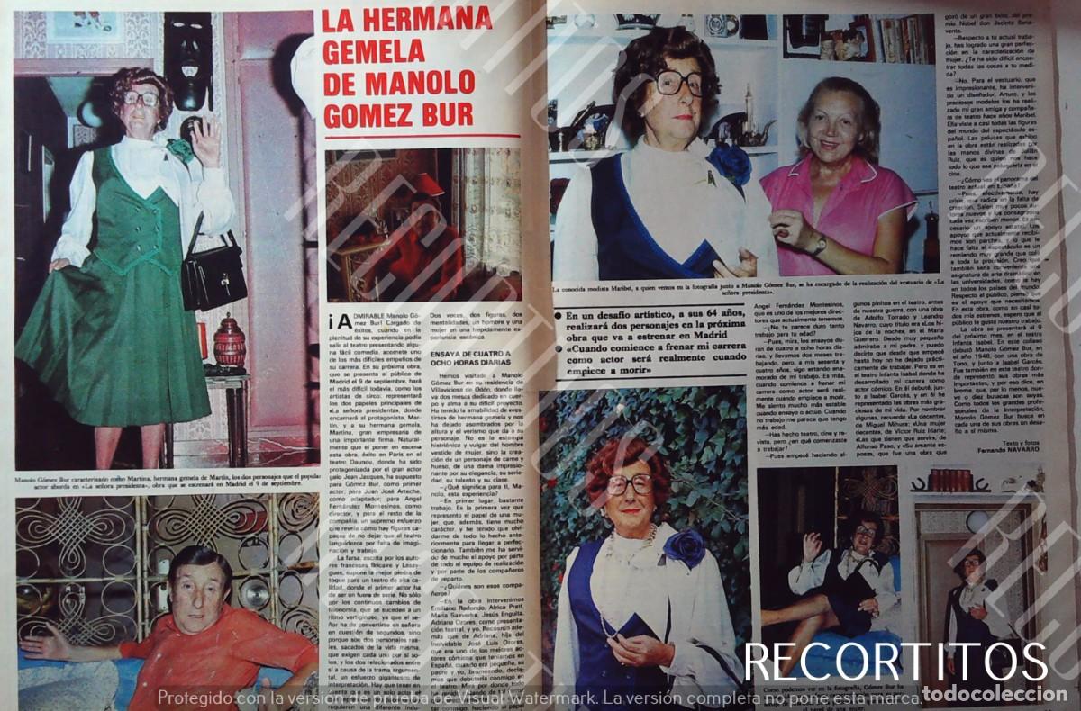 Collezionismo di Riviste e Giornali: MANOLO GOMEZ BUR TRAVESTI