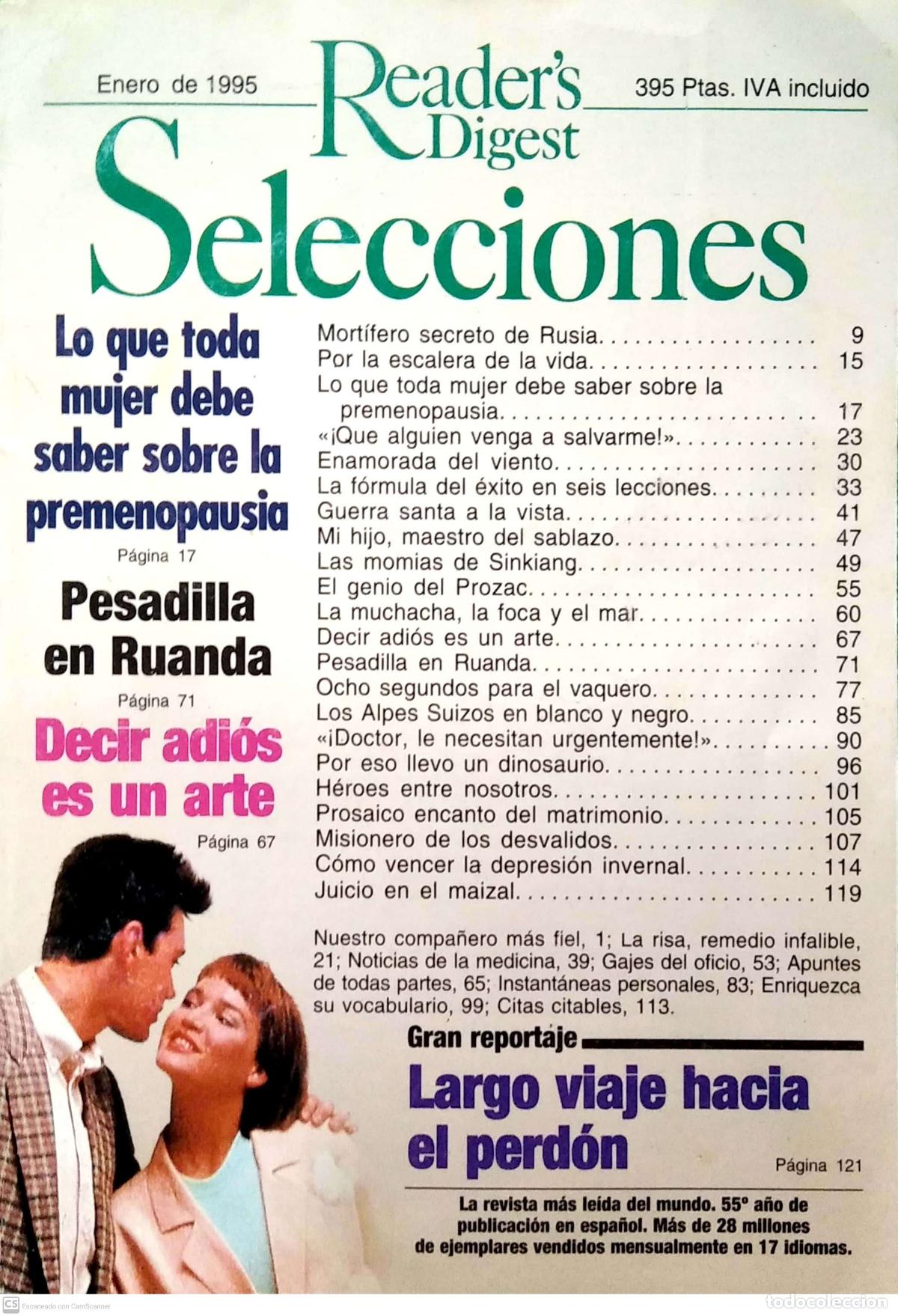 Coleccionismo de revistas y peri&oacute;dicos: Revista Reader's Digest. Enero de 1995