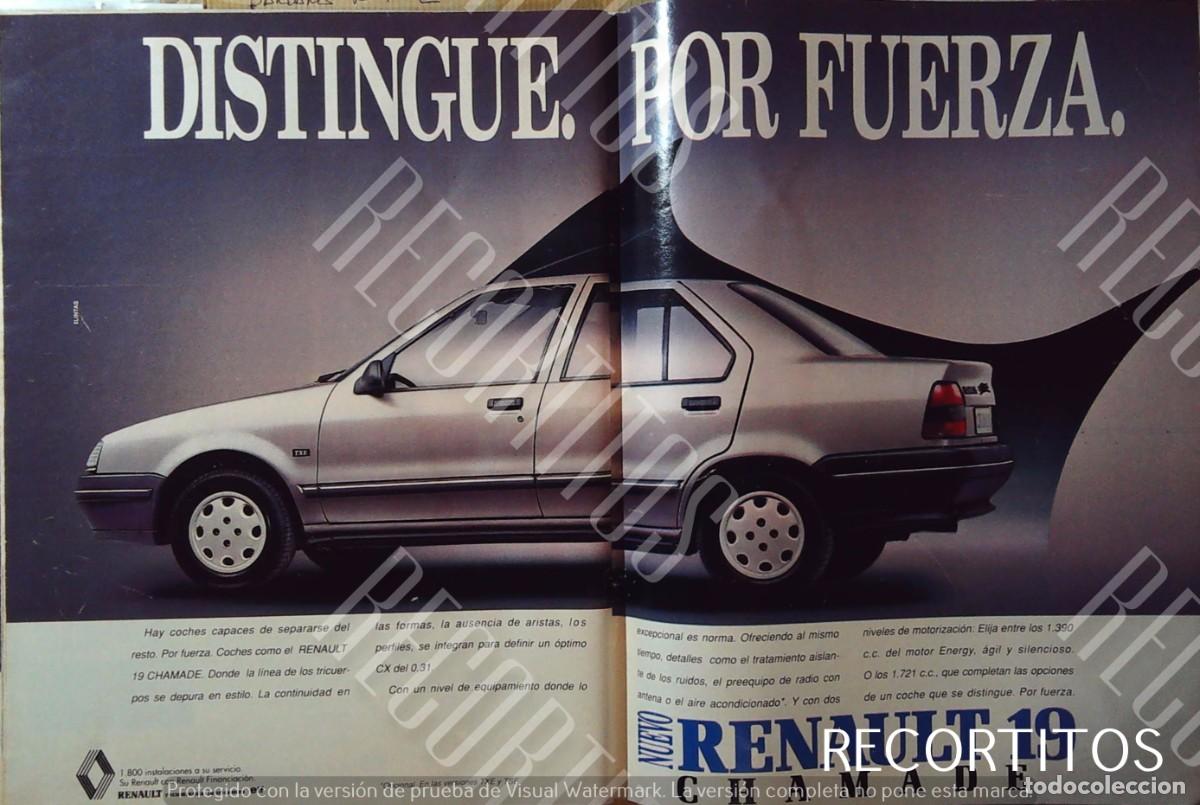 Coleccionismo de Revistas y Peri&oacute;dicos: RENAULT 19 ANUNCIO PUBLICIDAD