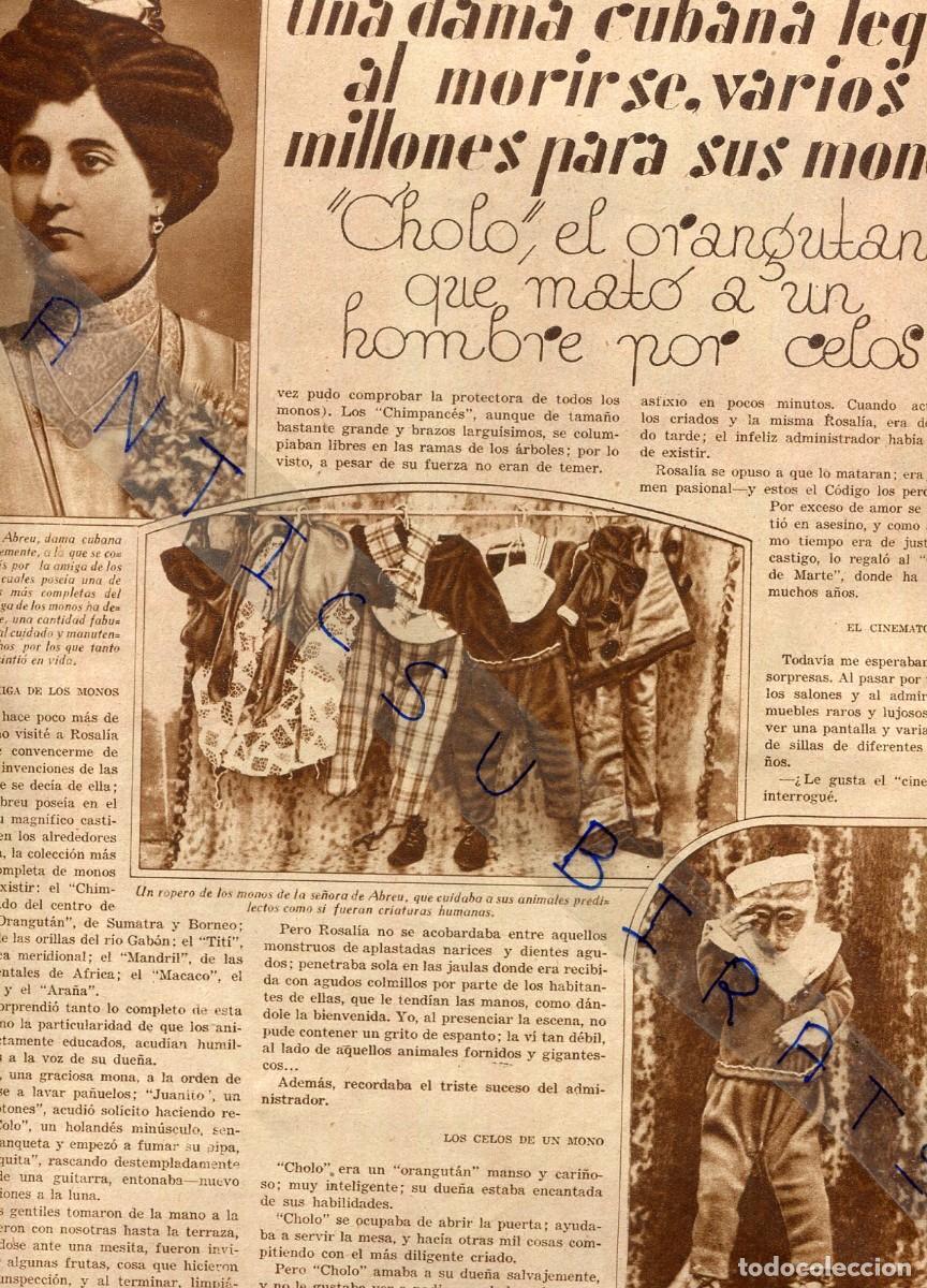 Coleccionismo de Revistas y Peri&oacute;dicos: REVISTA A&Ntilde;O 1931 ROSALIA ABREU PROTECTORA DE LOS MONOS DE CUBA MASSAI MODA FEMENINA D ESQUI FEMENINO