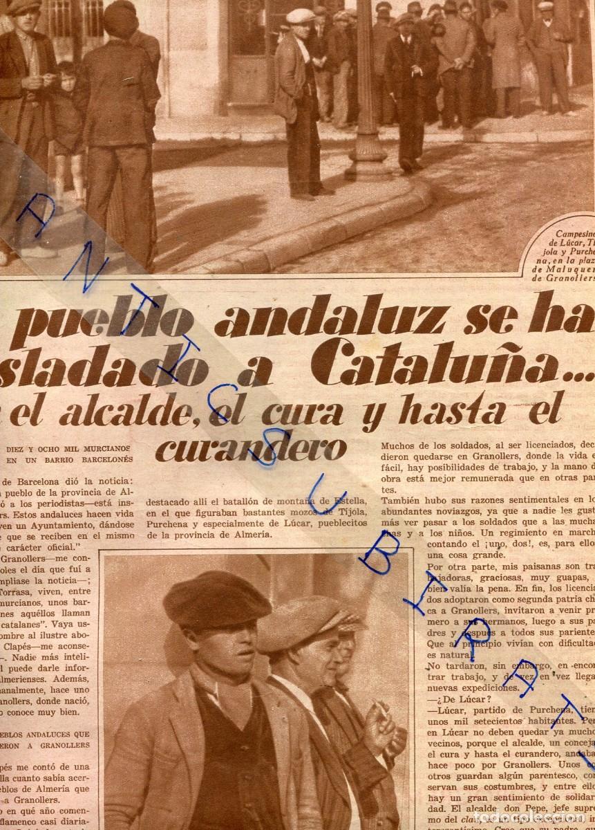 Collezionismo di Riviste e Giornali: REVISTA A&Ntilde;O 1933 INMIGRANTES DE LUCAR TIJOLA PURCHENA EN GRANOLLERS LIBERIA AREVALO AVILA CUBILLOS Z