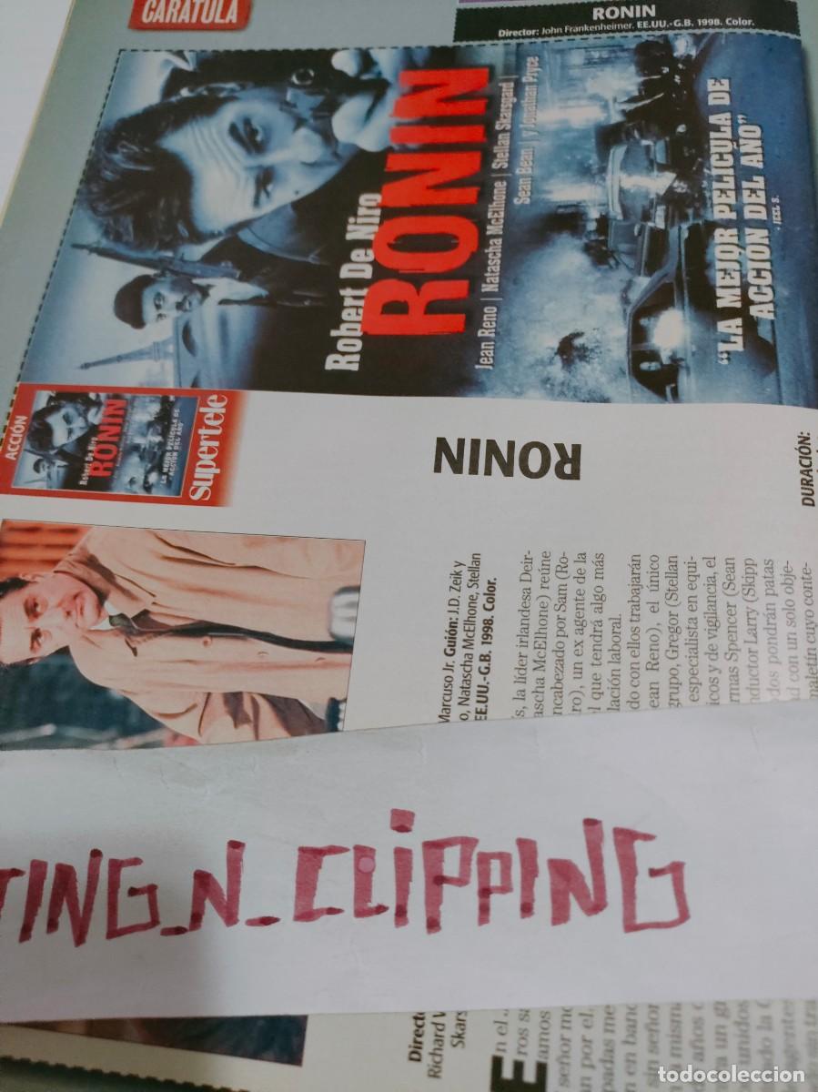Coleccionismo de Revistas y Peri&oacute;dicos: Clipping ST012702 CARATULA RONIN ROBERT DE NIRO