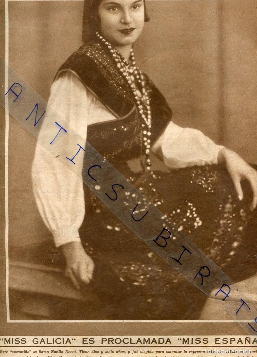 Coleccionismo de Revistas y Peri&oacute;dicos: REVISTA A&Ntilde;O 1933 MISS GALICIA EMILIA DOCET LEY SECA EN USA MUSICO DE PI&Ntilde;A DE CAMPOS CARNAVAL CADIZ