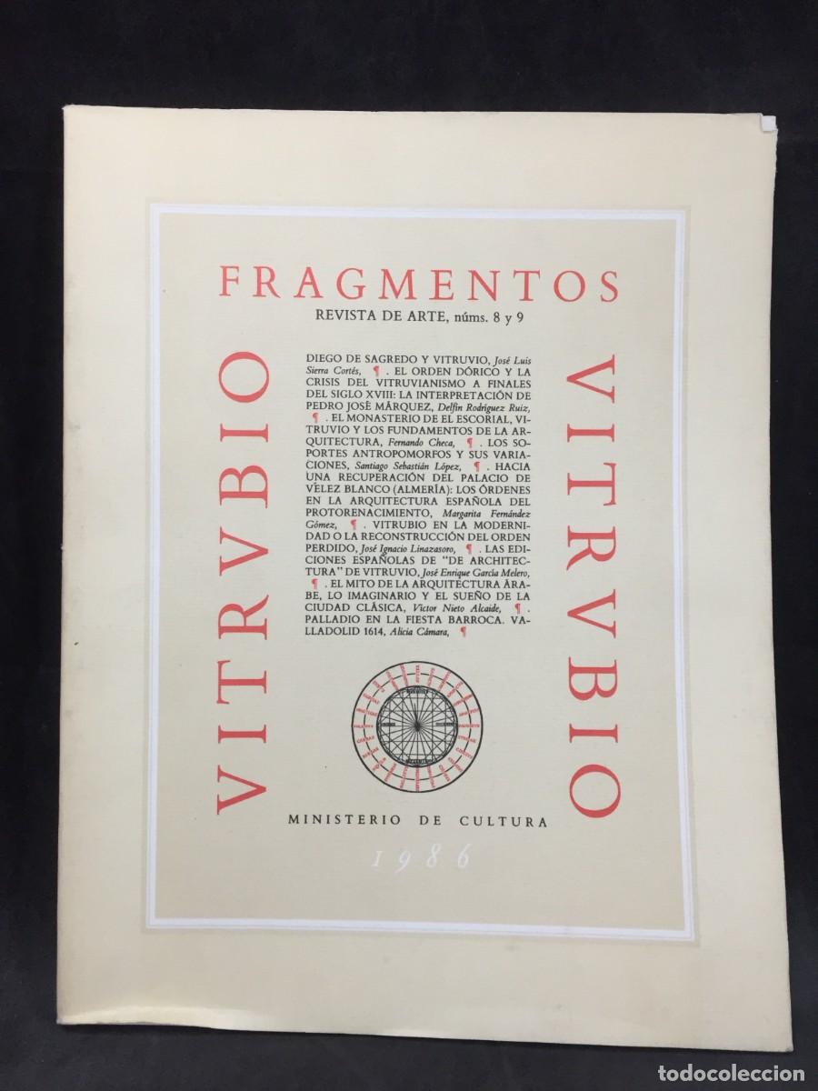 Coleccionismo de Revistas y Peri&oacute;dicos: Fragmentos. Revista de arte n&ordm; 8-9, Vitrubio, Ministerio de Cultura, 1986, buen estado, ilustrada