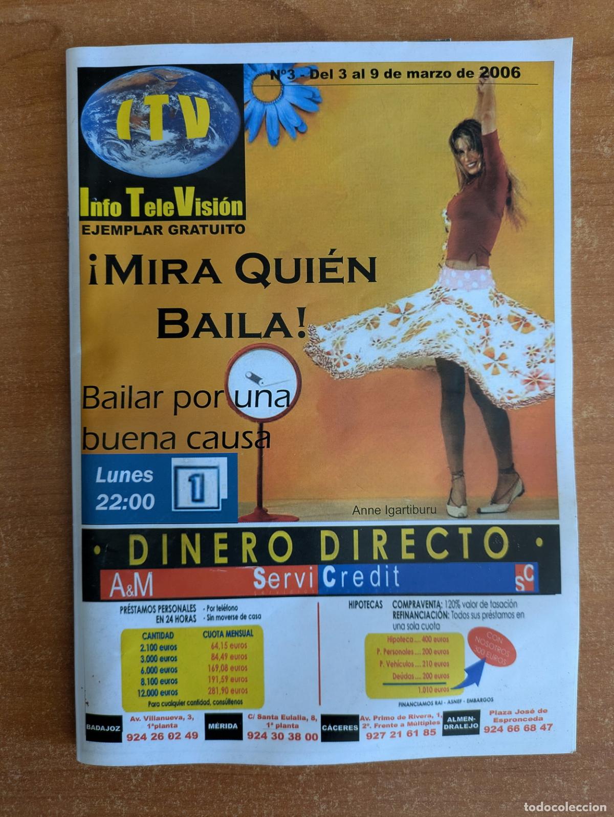 Coleccionismo de revistas y peri&oacute;dicos: Revista ITV Info TeleVision. Marzo 2006. Mira quien baila.