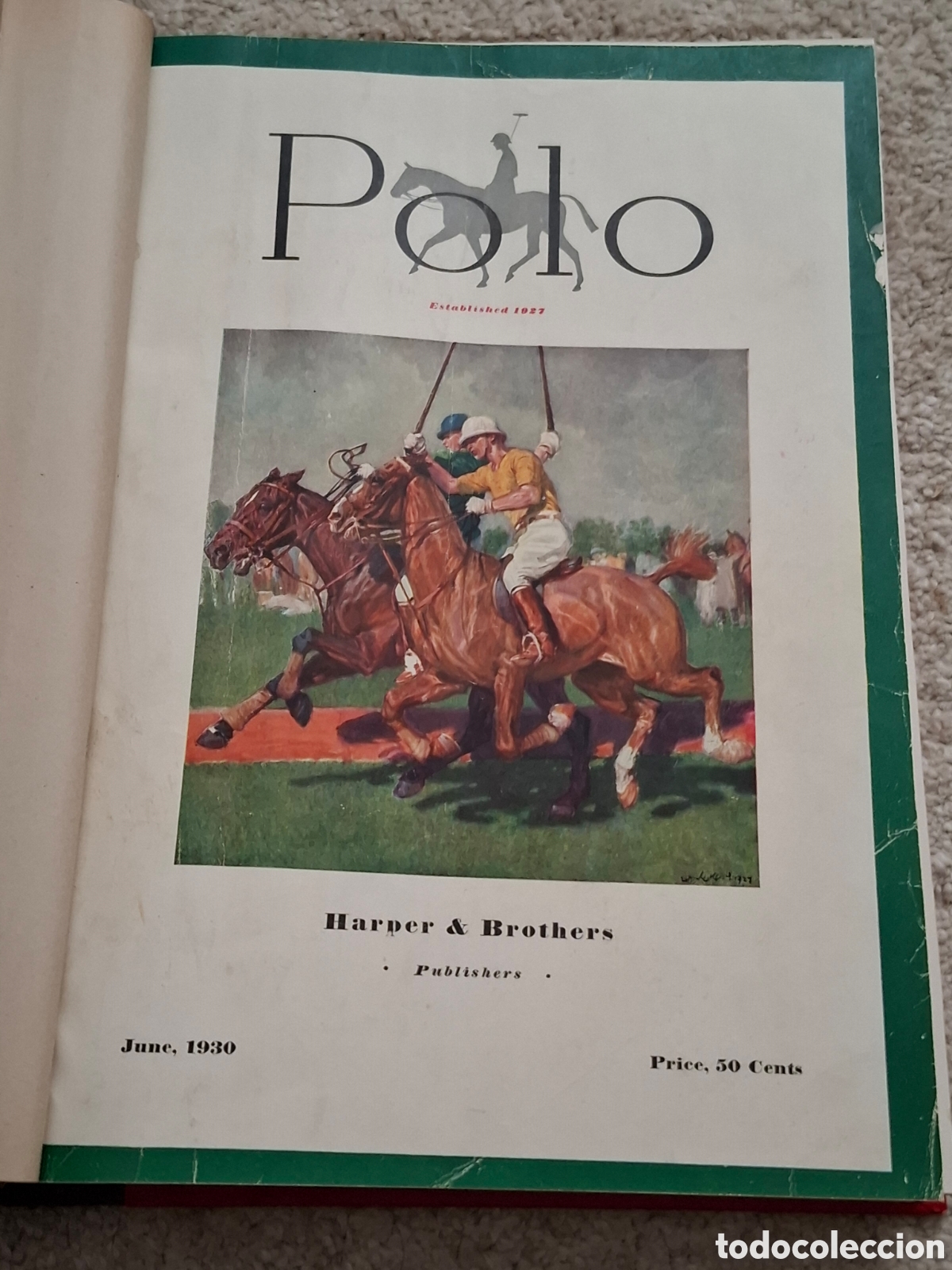 Collectionnisme de Revues et Journaux: Polo, The magazine for Horsemen 1930-1931, un volumen, publicidad Duesemberg, Fokker, Marmon