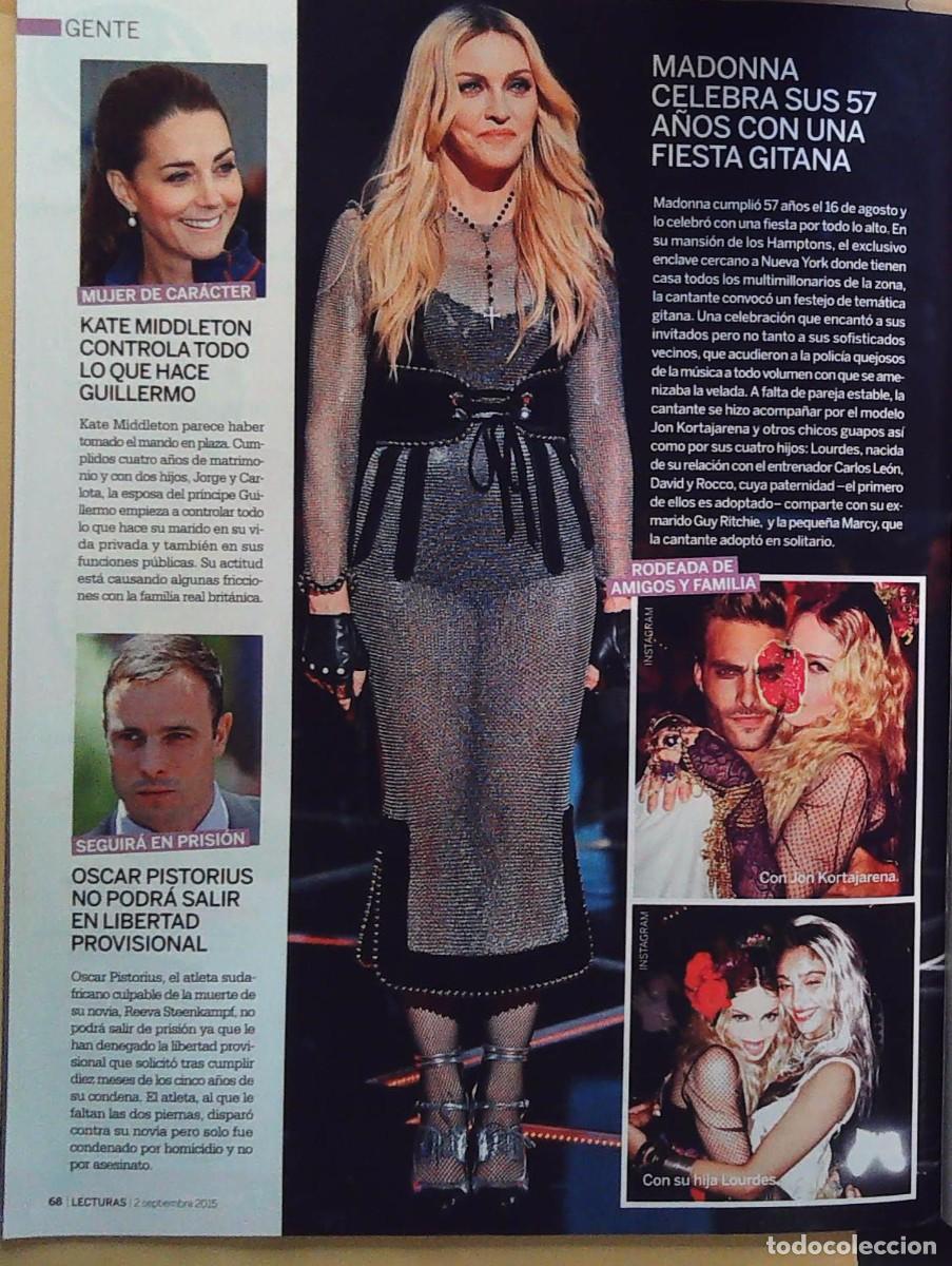 Coleccionismo de Revistas y Peri&oacute;dicos: MADONNA CUMPLEA&Ntilde;OS 2015 LOURDES MARIA JOHN CORTAJARENA