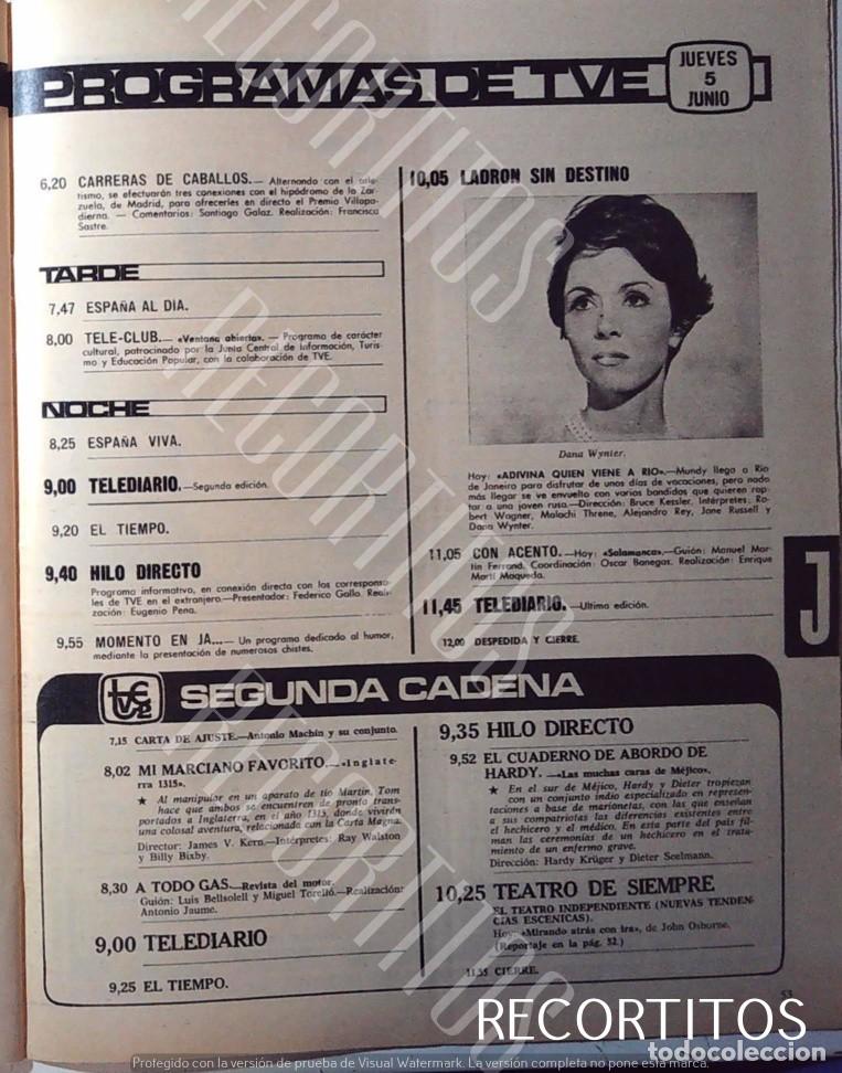 Colecionismo de Revistas e Jornais: dana wynter adivina quien viene a rio