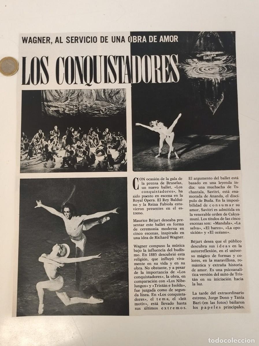 Coleccionismo de Revistas y Peri&oacute;dicos: HOJA REVISTA ORIGINAL VINTAGE. WAGNER, AL SERVICIO DE UNA OBRA DE AMOR, LOS CONQUISTADORES
