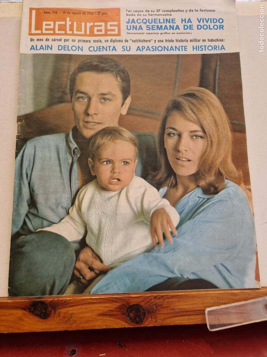 Collezionismo di Riviste e Giornali: LECTURAS. ALAIN DELON CUENTA SU APOSIONAMIENTO HISTORIA. NUMERO 748