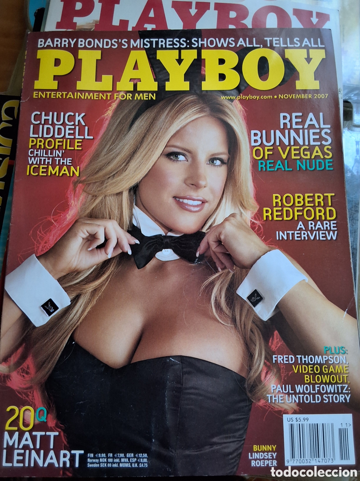 Coleccionismo de Revistas y Peri&oacute;dicos: Playboy americano mensual revista erotica desnudos mujeres 2007/11 Lindsey Roeper