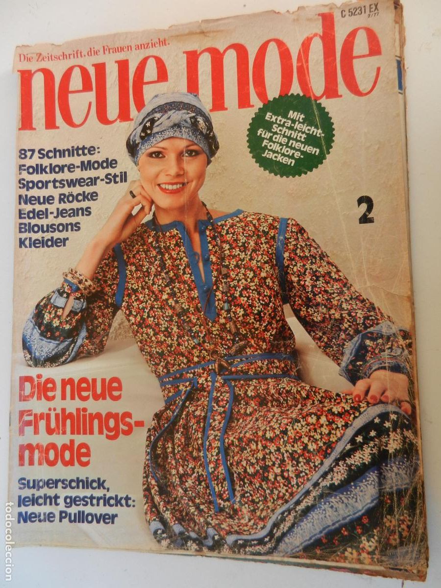 Coleccionismo de revistas y peri&oacute;dicos: NEUE MODE REVISTA 2/1977 - DIE NEUE FR&Uuml;HLINGS-MODE - CON PATRONES