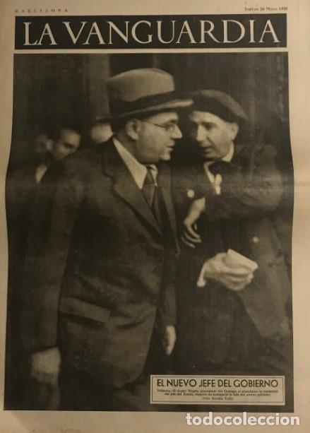 Coleccionismo de revistas y peri&oacute;dicos: LA VANGUARDIA 1937. GUERRA CIVIL ESPA&Ntilde;OLA. VALENCIA.