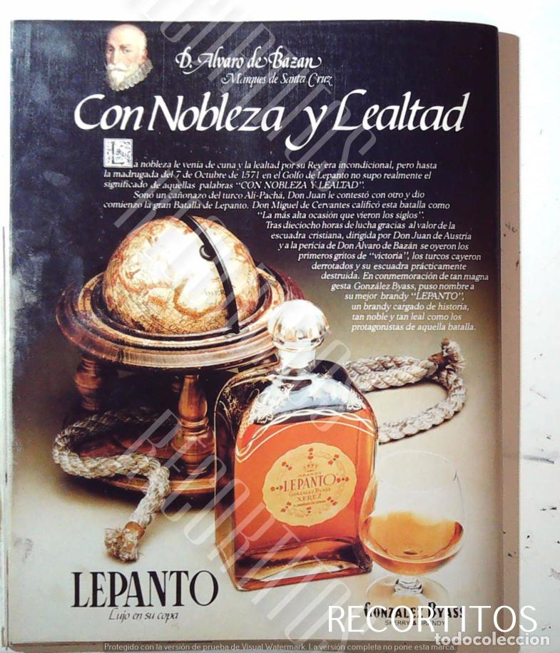 Coleccionismo de Revistas y Peri&oacute;dicos: LEPANTO BRANDY GONZALEZ BYASS PUBLICIDAD