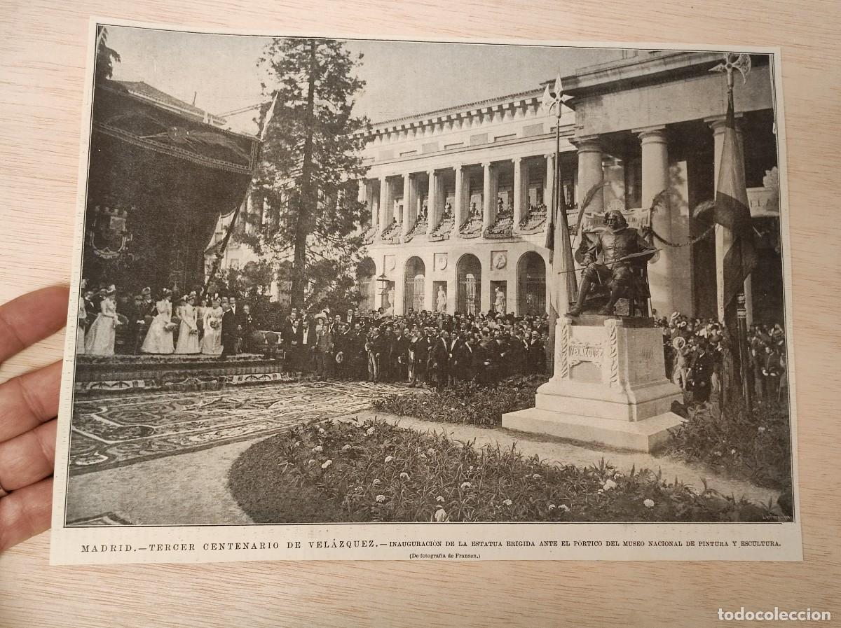 Coleccionismo de Revistas y Peri&oacute;dicos: HOJA REVISTA ORIGINAL CIRCA 1905. TERCER CENTENARIO VELAZQUEZ, MADRID, PORTICO MUSEO NACIONAL PINTUR