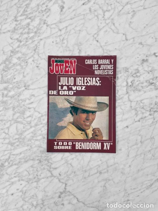 Coleccionismo de Revistas y Peri&oacute;dicos: MUNDO JOVEN - 1973 - JULIO IGLESIAS, CARLOS BARRAL, RUMBA 3, FESTIVAL DE BENIDORM, MODA ADLIB IBIZA