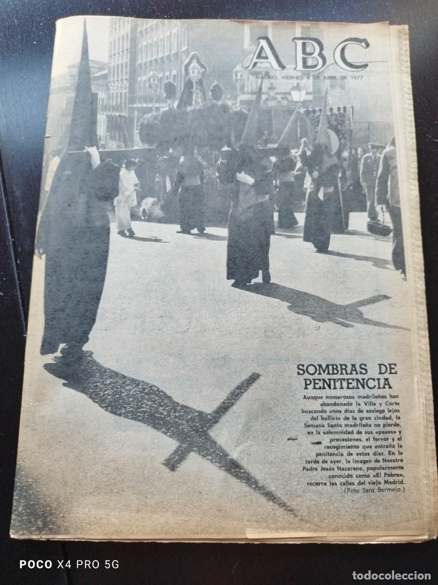 Coleccionismo de Revistas y Peri&oacute;dicos: PERIODICO ABC: 8-4-1977 / SOMBRAS DE PENITENCIA