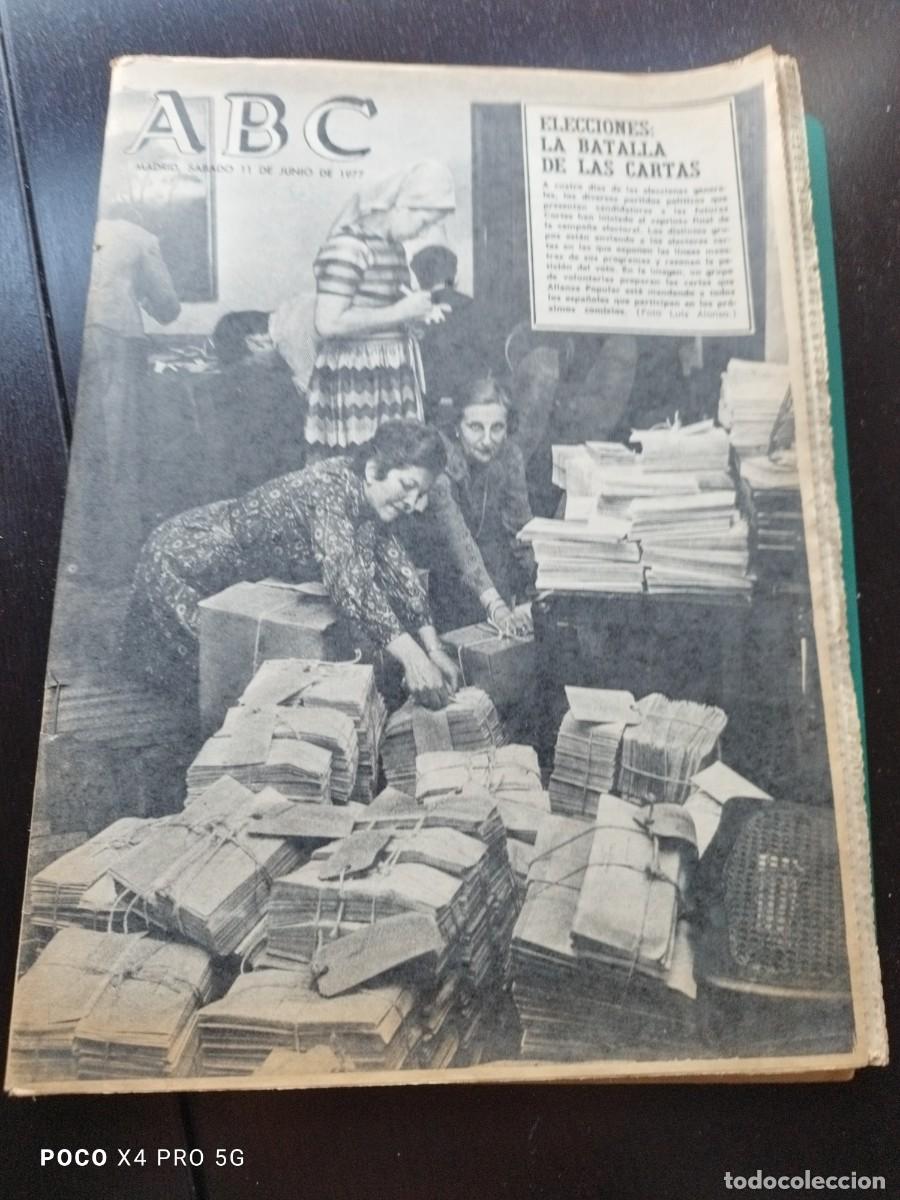 Coleccionismo de Revistas y Peri&oacute;dicos: PERIODICO ABC: 11-6-1977 / ELECCIONES, LA BATALLA DE LAS CARTAS