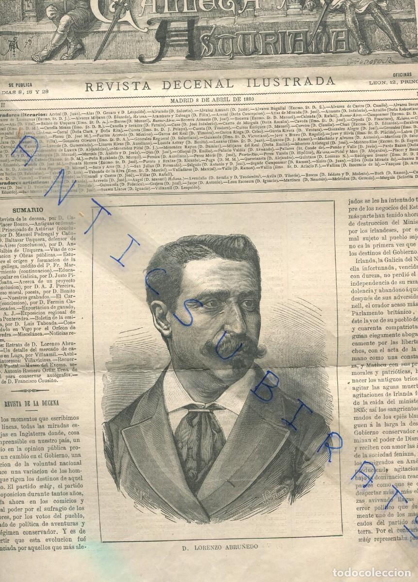 Collezionismo di Riviste e Giornali: REVISTA A&Ntilde;O 1880 LORENZO ABRU&Ntilde;EDO DEFENSOR DE BUENOS AIRES ORDENANZAS DEL PRINCIPADO DE ASTURIAS