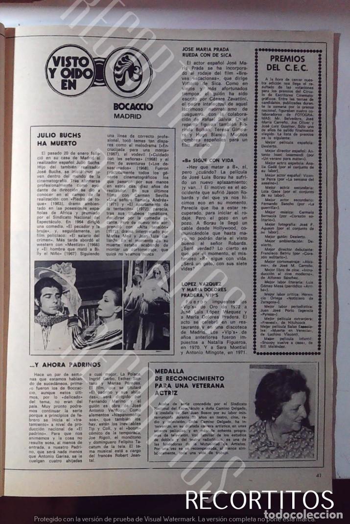 Coleccionismo de Revistas y Peri&oacute;dicos: juan luis galiardo carmen sevilla julio buchs