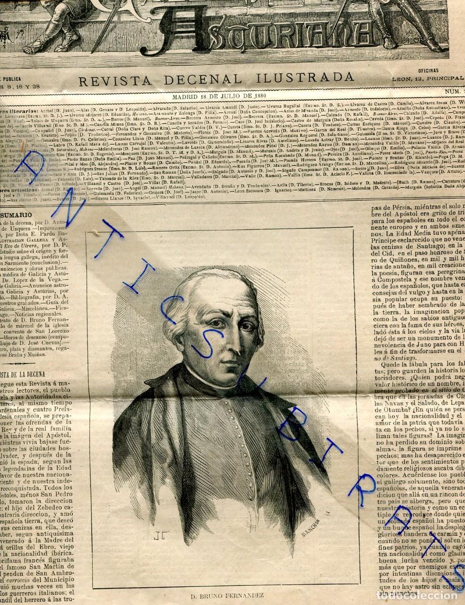 Coleccionismo de Revistas y Peri&oacute;dicos: REVISTA A&Ntilde;O 1880 BRUNO FERNANDEZ PROFESOR DE VILLAVICIOSA EMILIA PARDO BAZAN LENGUA GALLEGA GALLEGO