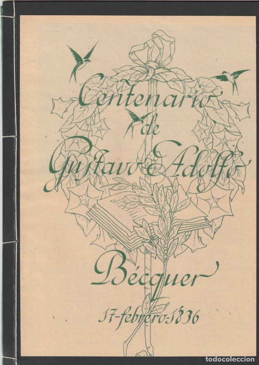 Coleccionismo de Revistas y Peri&oacute;dicos: Monogr&aacute;fico Centenario de Gustavo Adolfo B&eacute;cquer &ndash; 1936