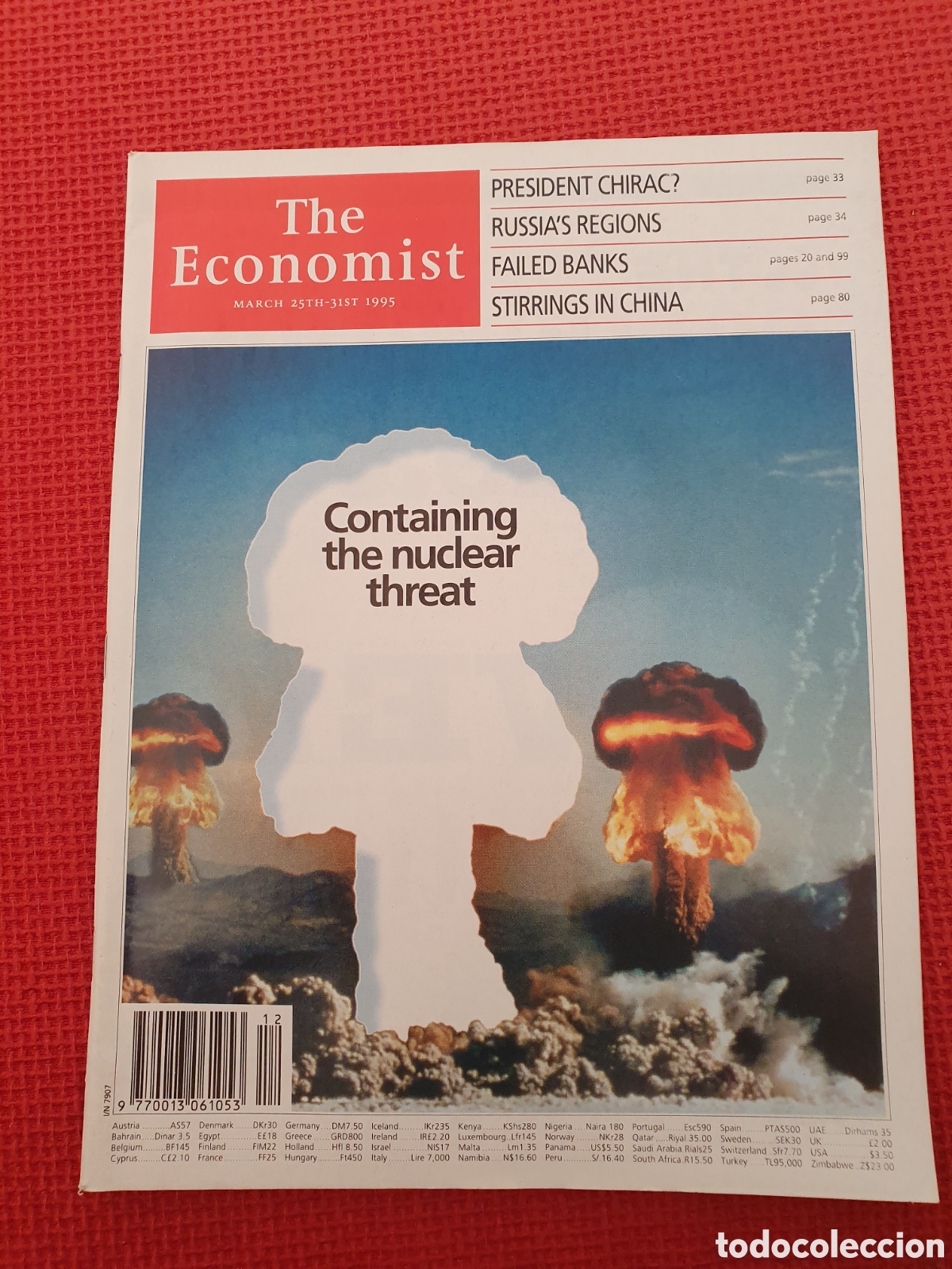 Collection Magazines and Newspapers: THE ECONOMIST VOLUME 334 N&ordm; 7907 - MARCH 1995 - NEWSPAPER - CONTAINING THE NUCLEAR THREAT