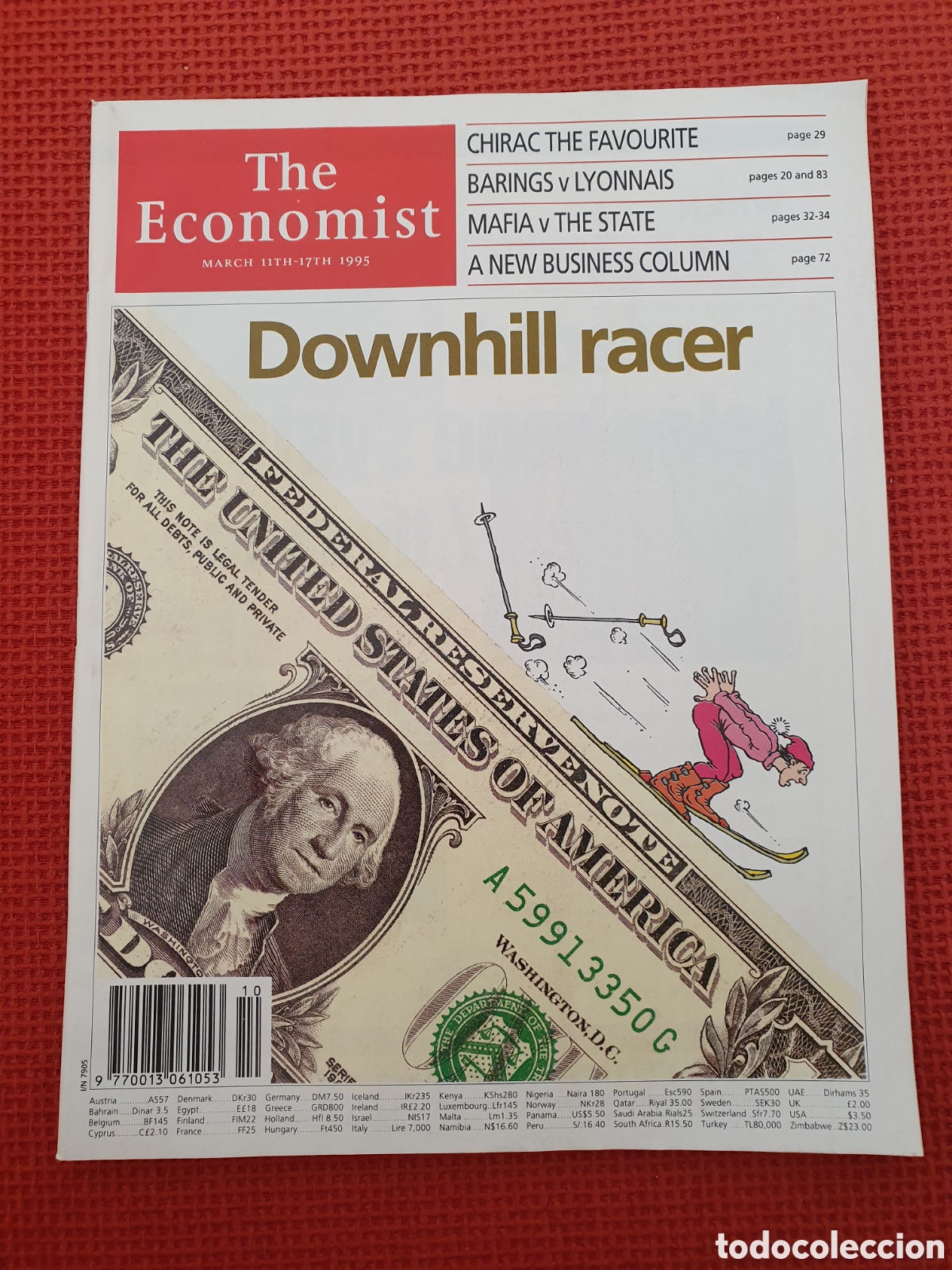 Collection Magazines and Newspapers: THE ECONOMIST VOLUME 334 N&ordm; 7905 - MARCH 1995 - NEWSPAPER - DOWNHILL RACER