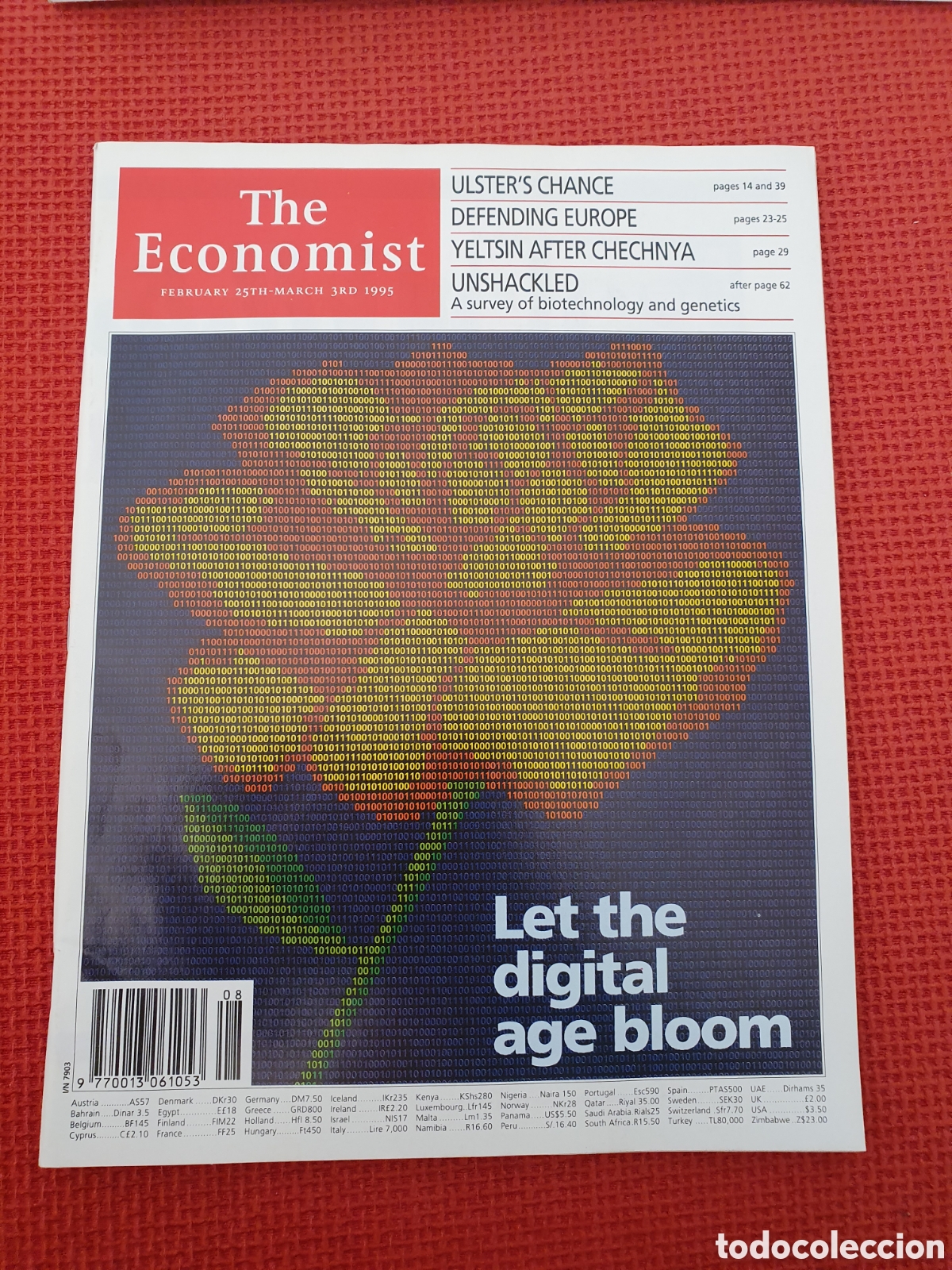 Collection Magazines and Newspapers: THE ECONOMIST VOLUME 334 N&ordm; 7903 - MARCH 1995 - NEWSPAPER - LET THE DIGITAL AGE BLOOM