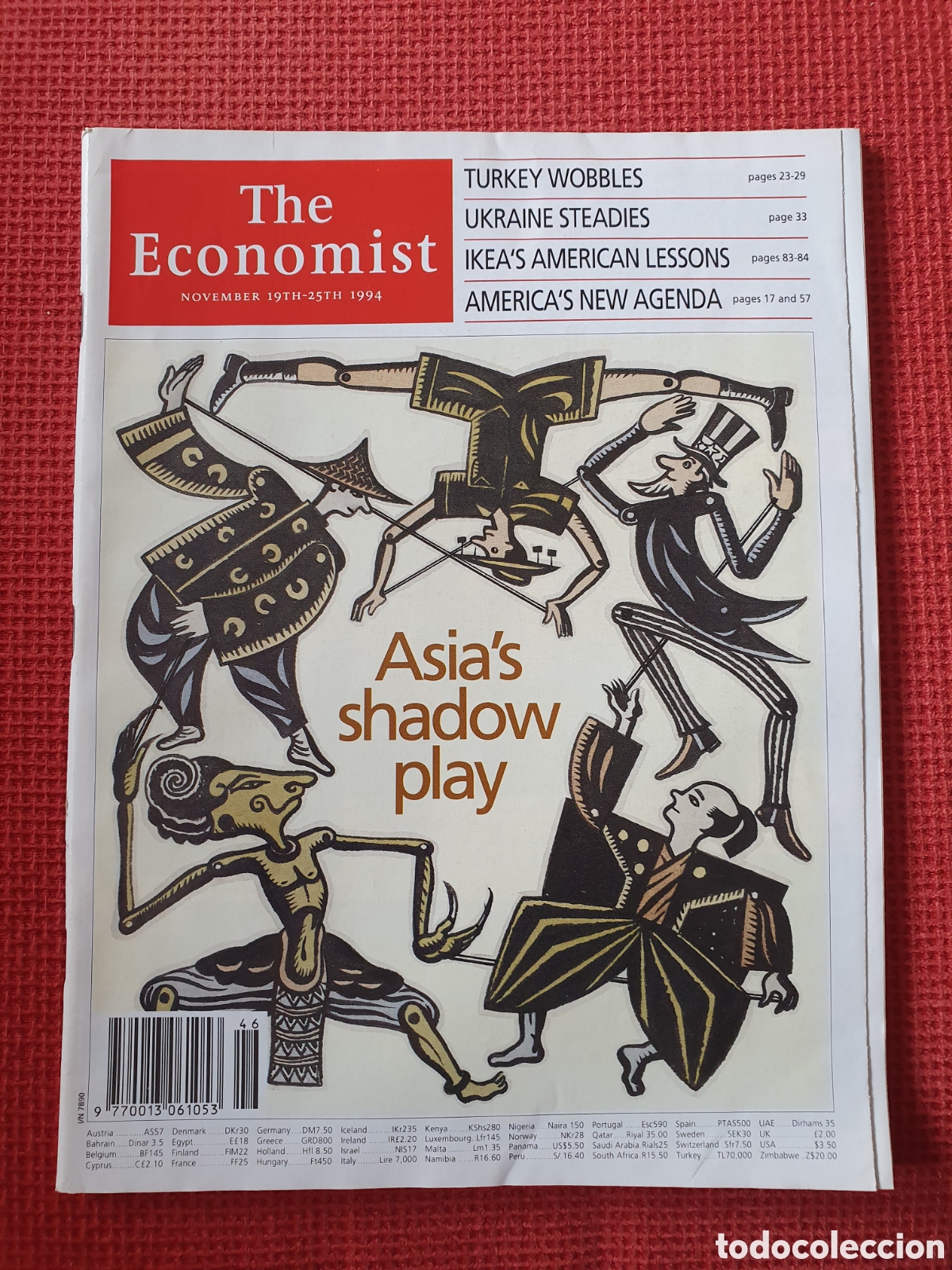 Collection Magazines and Newspapers: THE ECONOMIST VOLUME 333 N&ordm; 7890 - NOVEMBER 1994 - NEWSPAPER - ASIA'S SHADOW PLAY