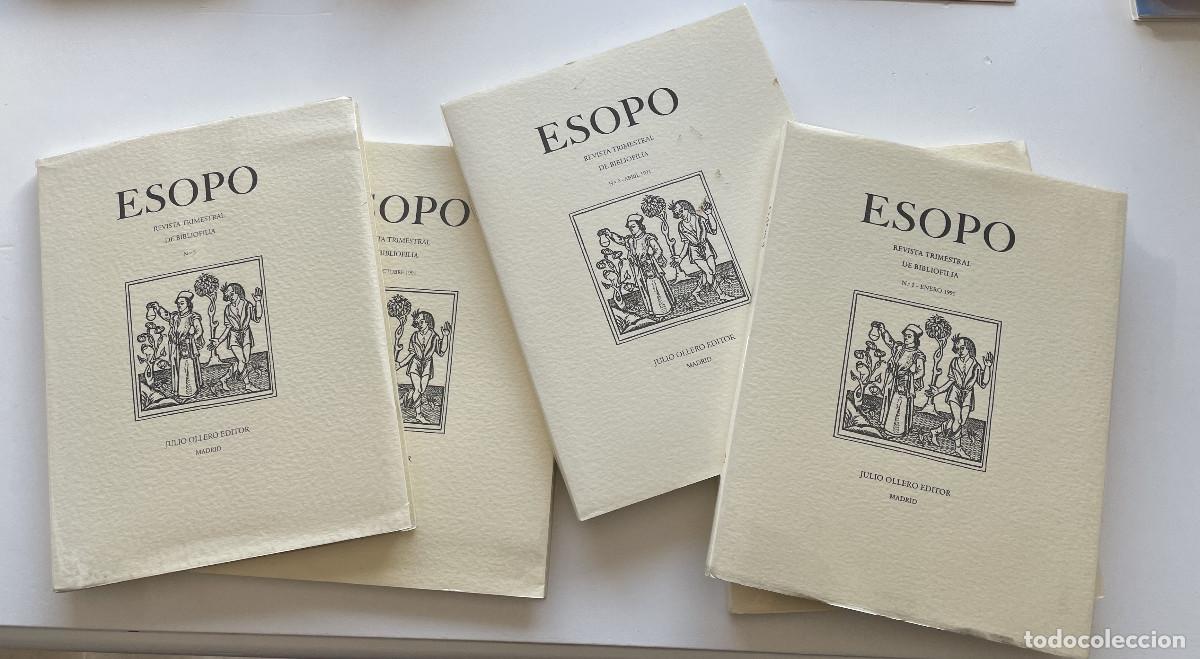 Coleccionismo de Revistas y Peri&oacute;dicos: ESOPO. REVISTA TRIMESTRAL DE BIBLIOFILIA 1990-92 (LB0001)