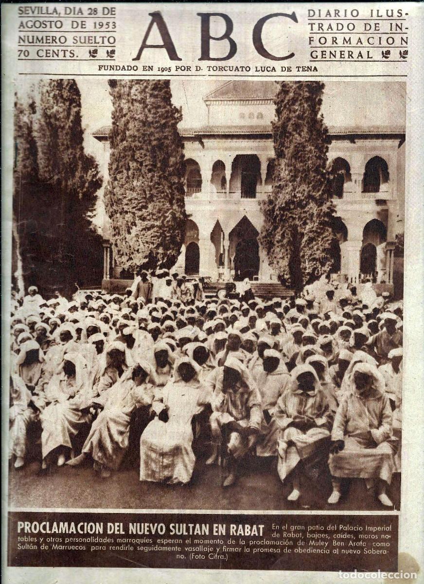 Coleccionismo de Revistas y Peri&oacute;dicos: Peri&oacute;dico ABC SEVILLA 28 AGOSTO 1953 PRECIO SALIDA 1 &euro;